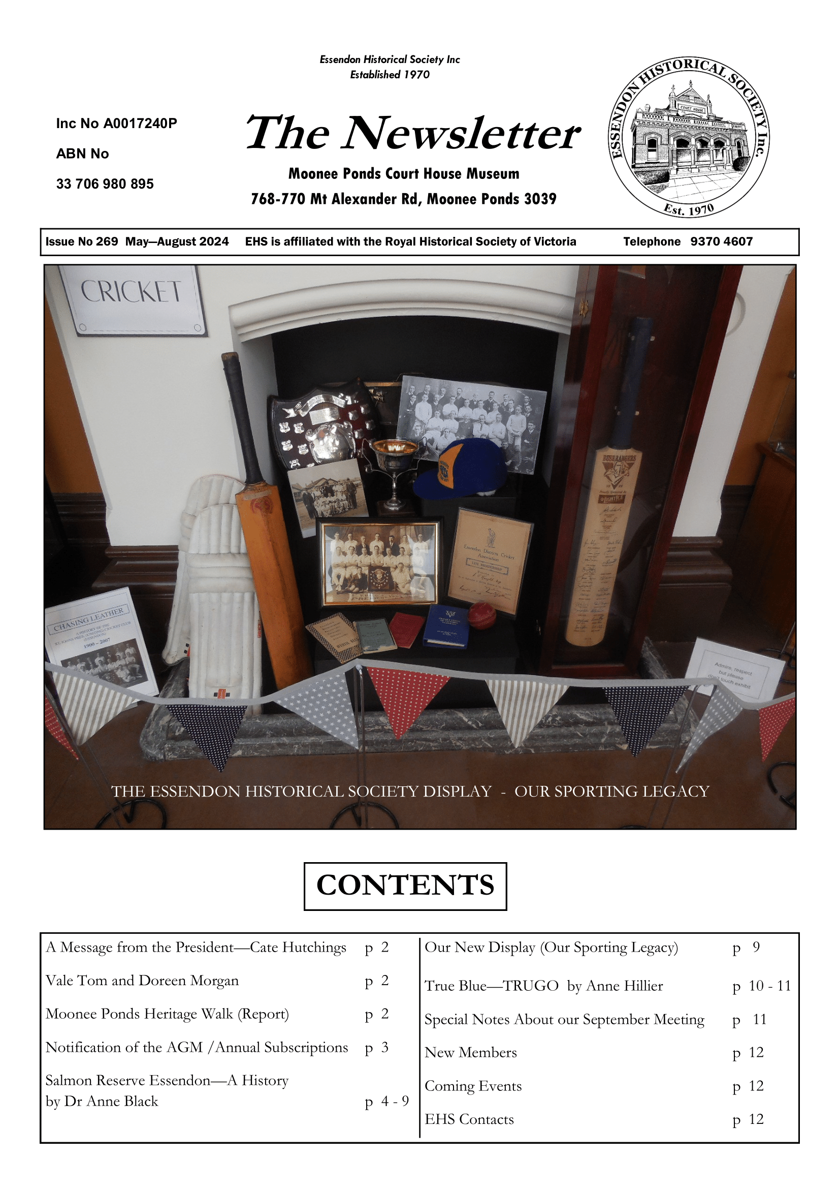 EHS Newsletter No. 269 Cover
