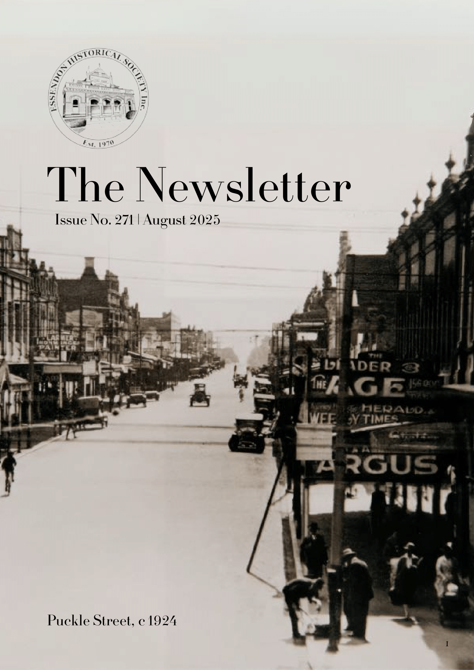EHS Newsletter No. 271 Cover